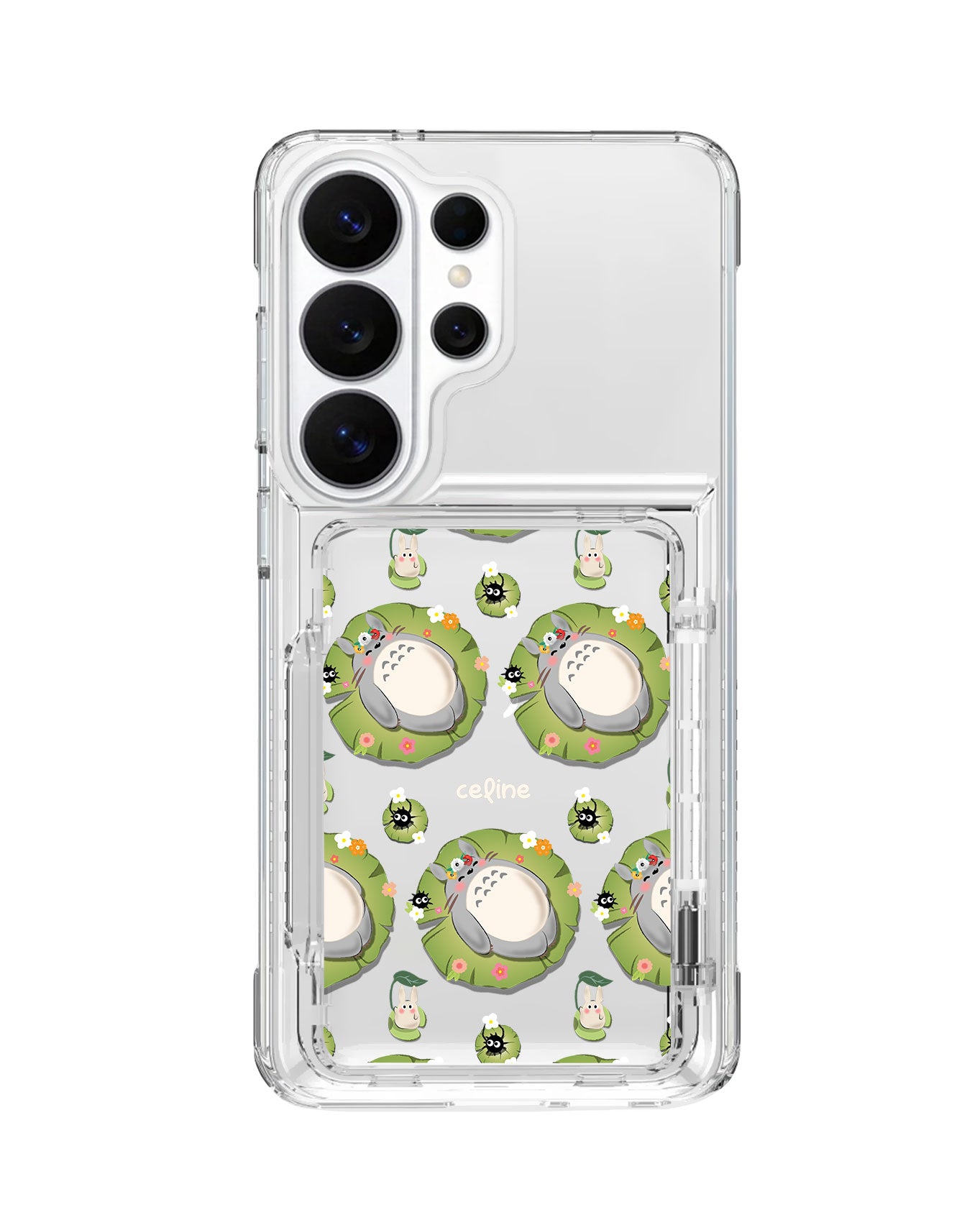 Android Crystal Wallet Standing Case - Totoro Pattern
