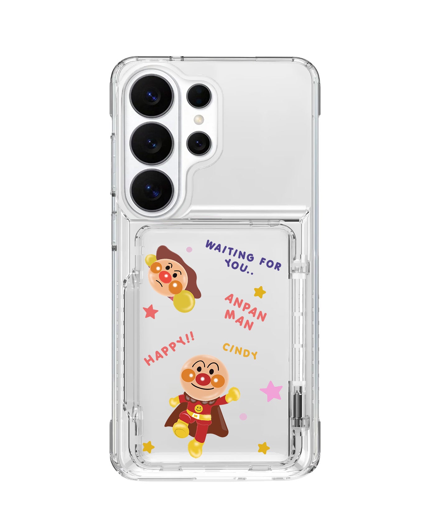 Android Crystal Wallet Standing Case - Waiting For U Anpanman