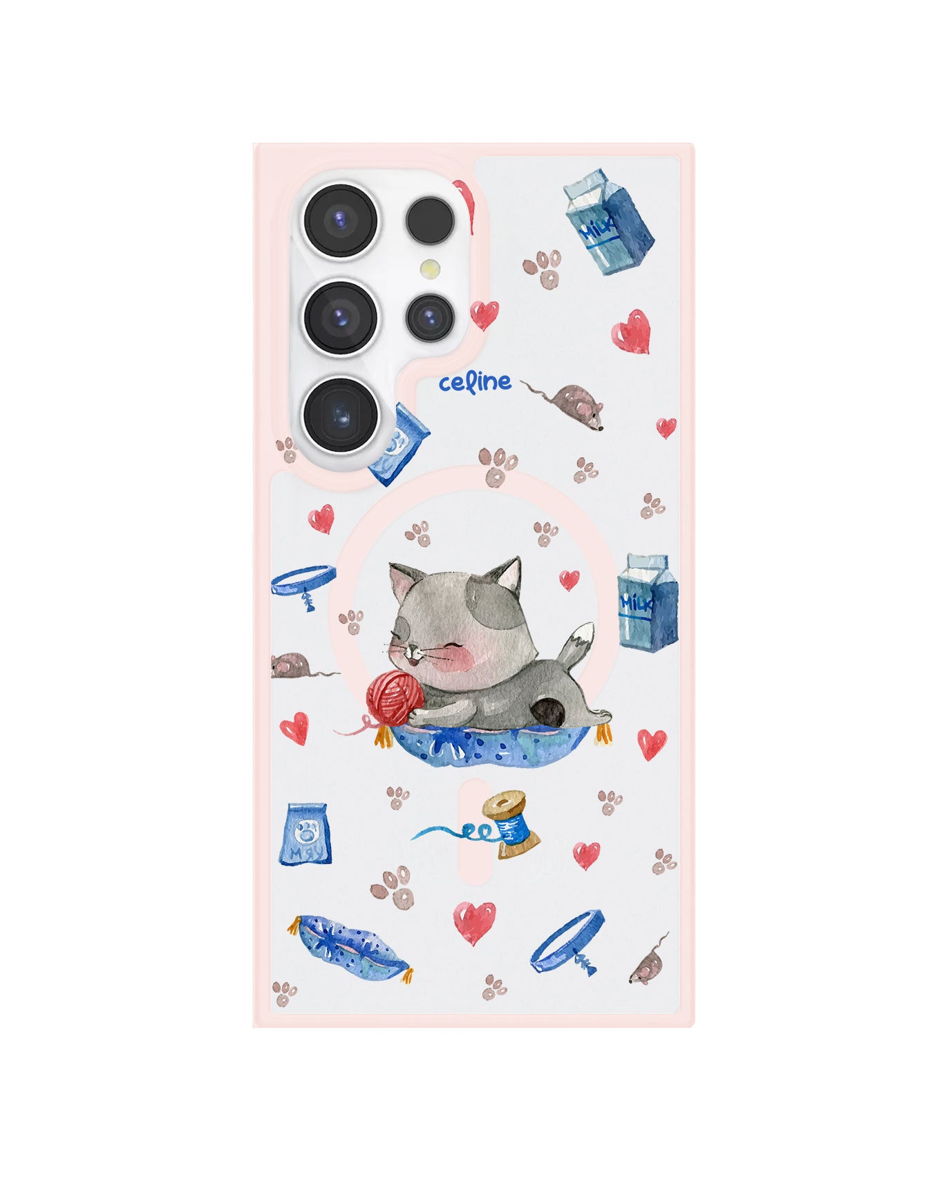 Android Premium Impact Case - Blue Cat