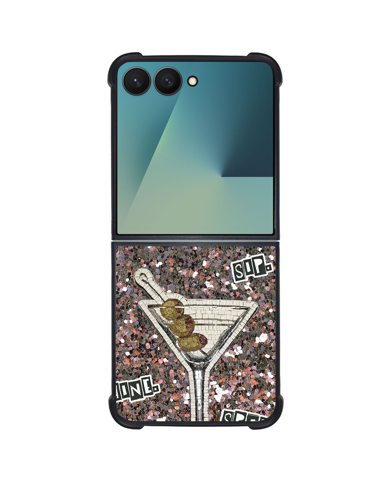 Android Premium Glam Case - Sip Shine Sparkle