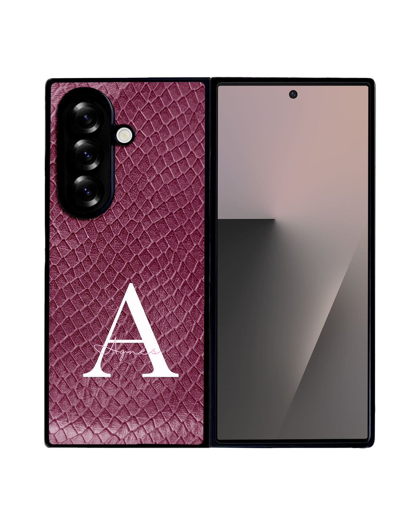Android Premium Glam Case - Deep plum Serpentine