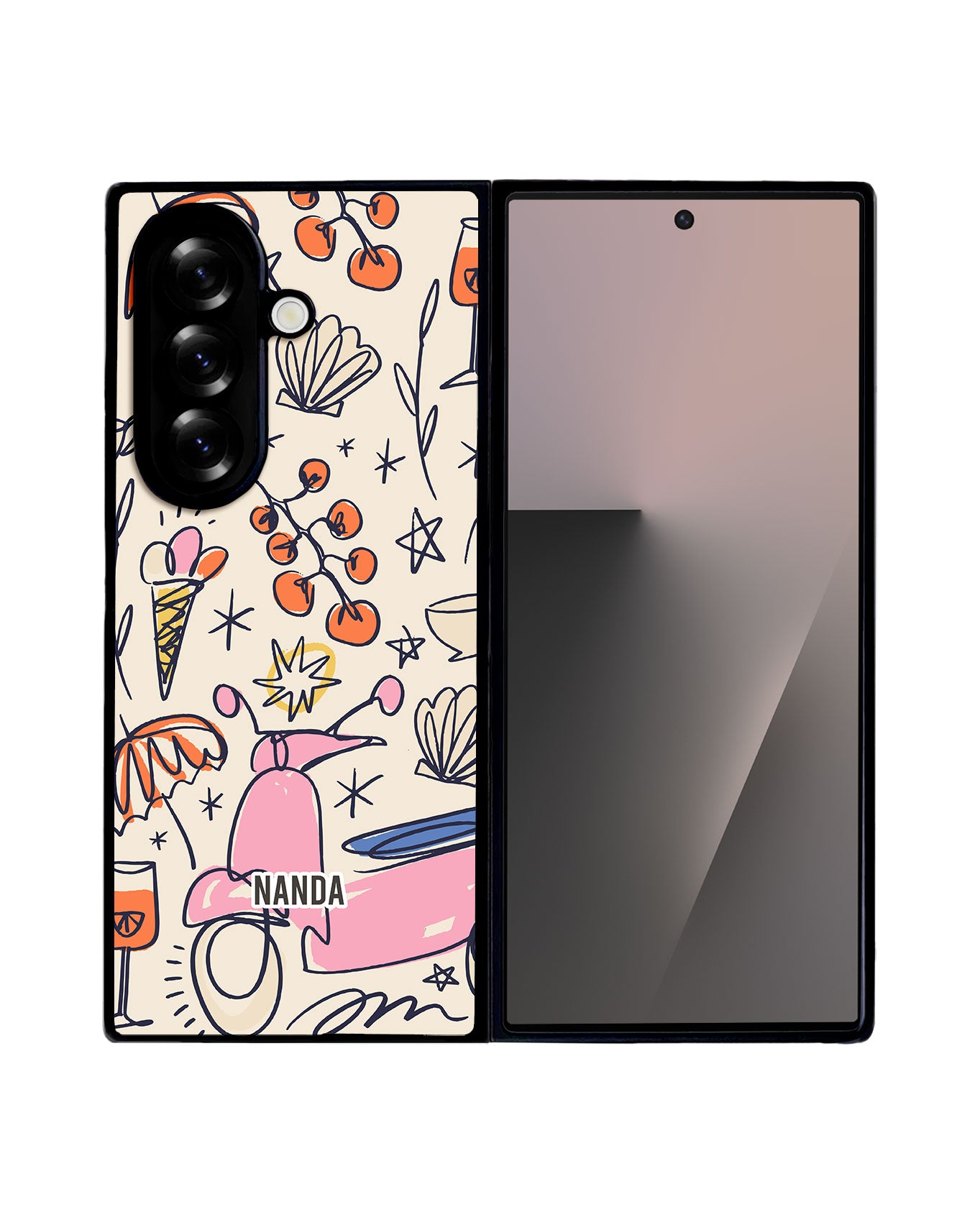 Android Premium Glam Case - Vacation Scribbles