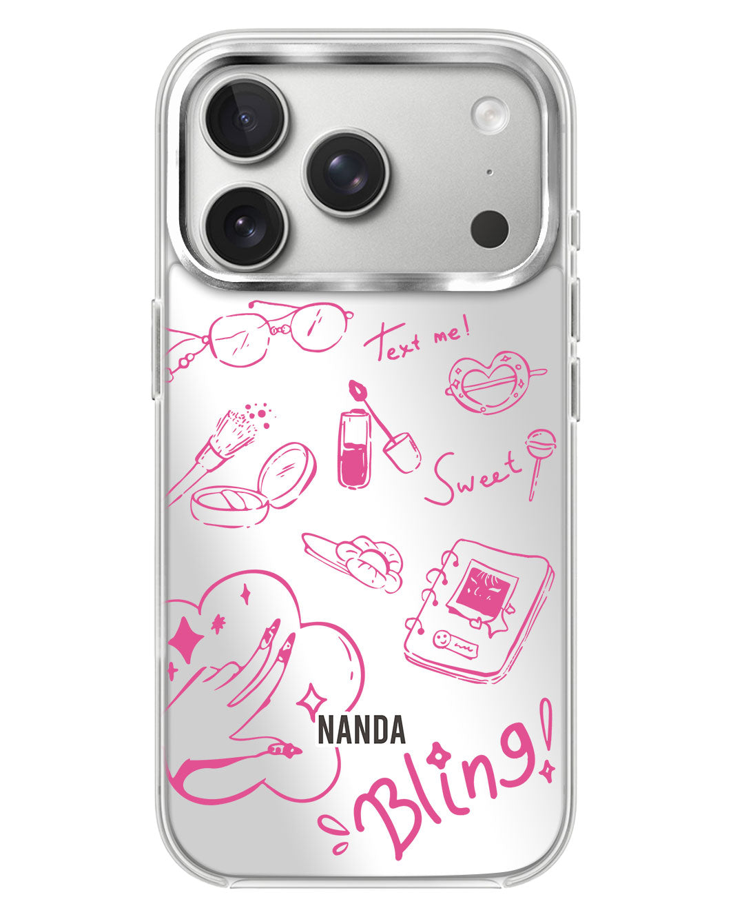 iPhone Mirror Case - Girly Notes