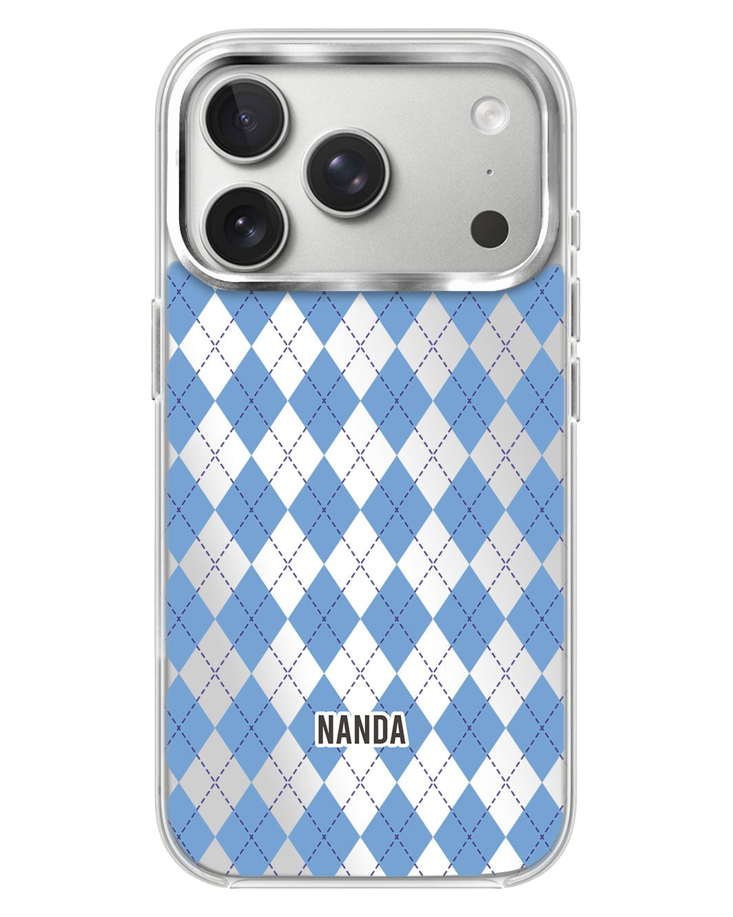 iPhone Mirror Case - Winter Argyle