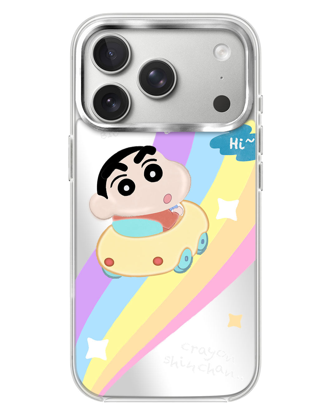iPhone Mirror Case - Biu biu Shinchan