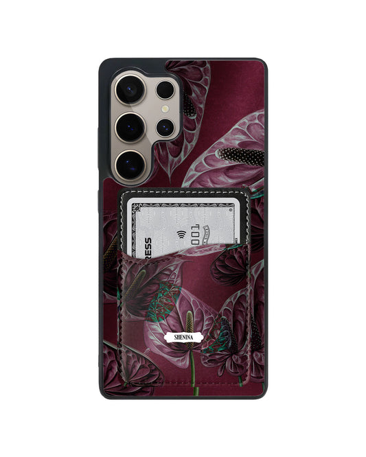 Android Phone Wallet Case - Anthurium