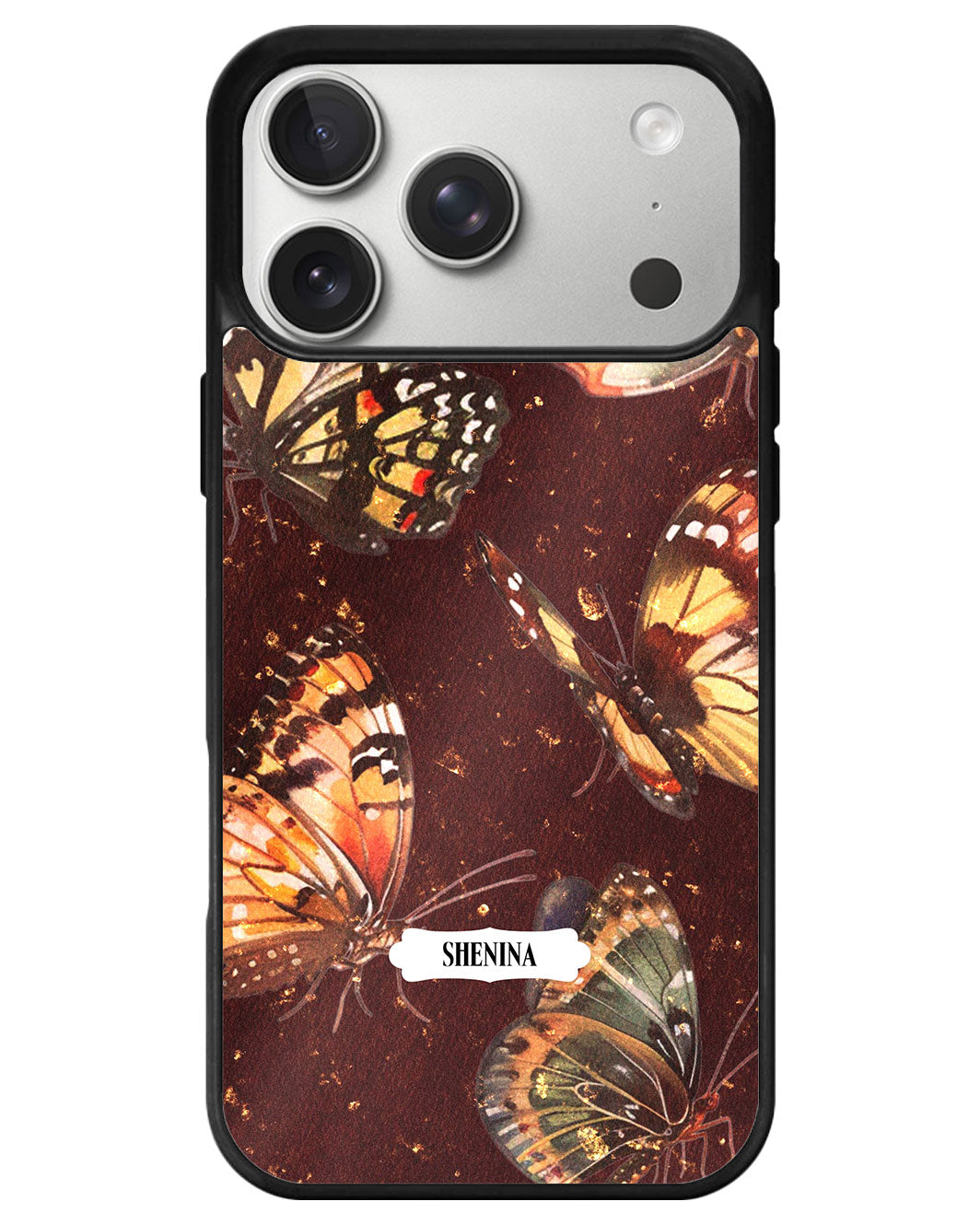 iPhone Premium Glam Case - Crimson Butterfly