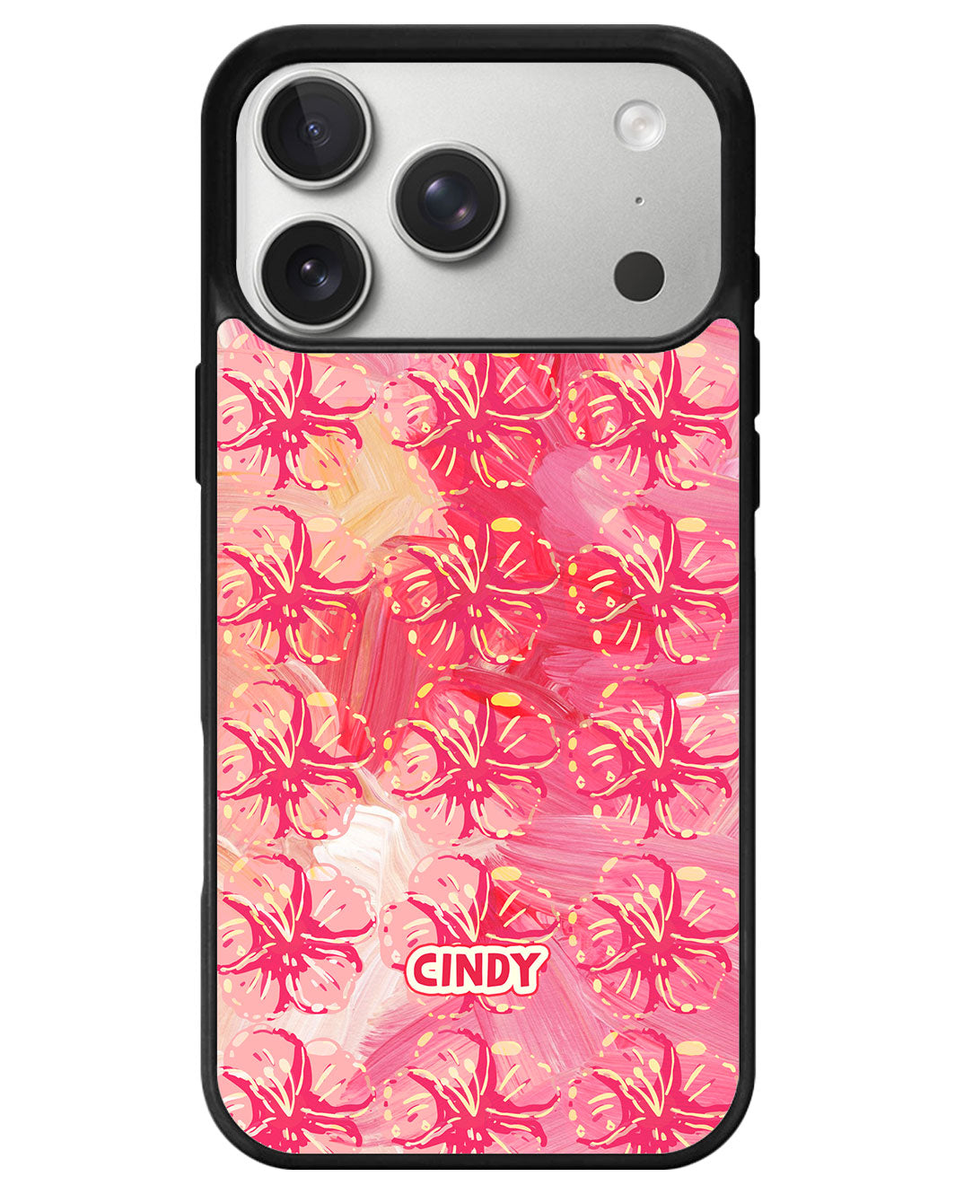 iPhone Premium Glam Case - Pink Hibiscus