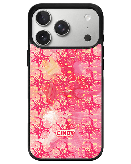 iPhone Premium Glam Case - Pink Hibiscus