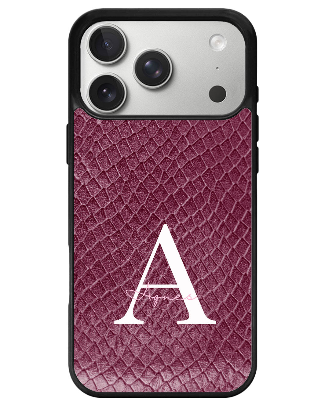 iPhone Premium Glam Case - Deep plum Serpentine