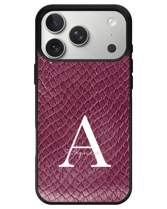 iPhone Premium Glam Case - Deep plum Serpentine