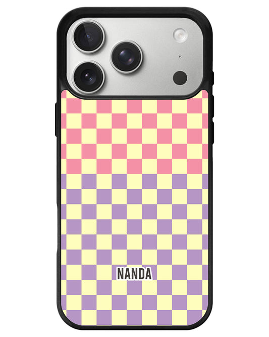 iPhone Premium Glam Case - Candy Checkmate