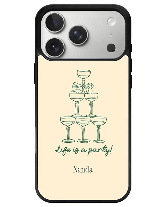 iPhone Premium Glam Case - Life Is A Party