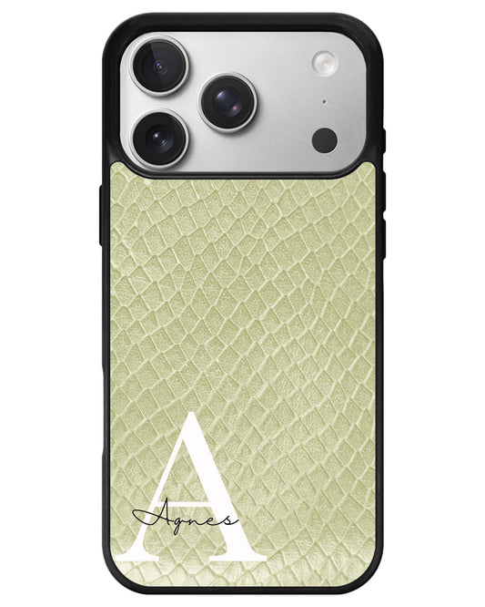 iPhone Premium Glam Case - Ivory Serpentine