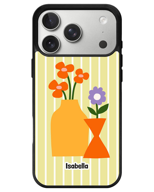 iPhone Premium Glam Case - Tangerine Bloom
