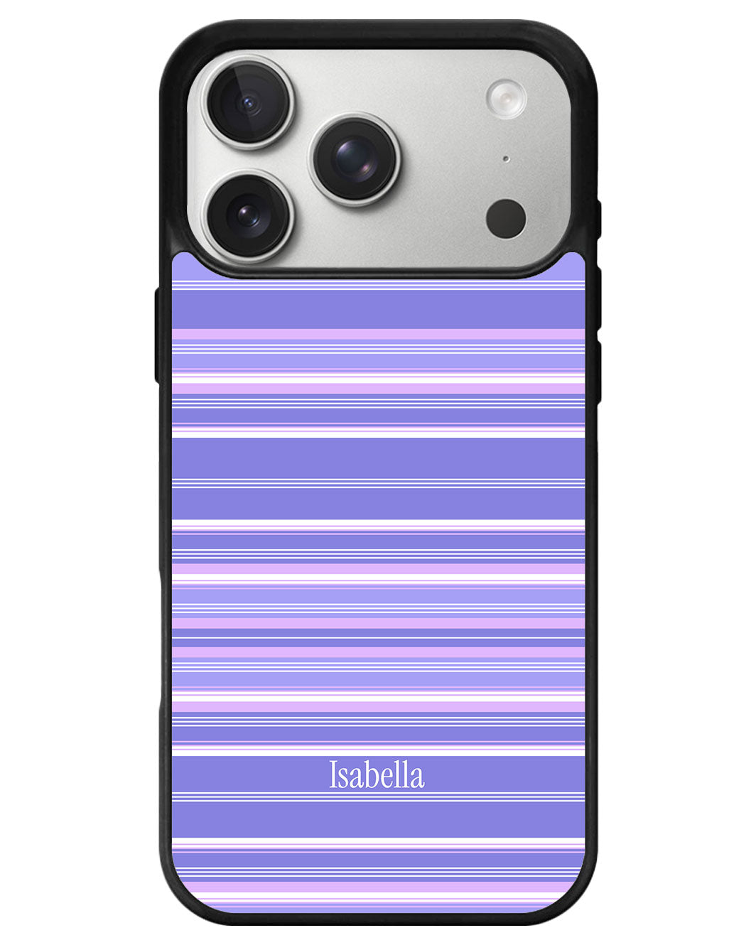 iPhone Premium Glam Case - Lavender Stripes