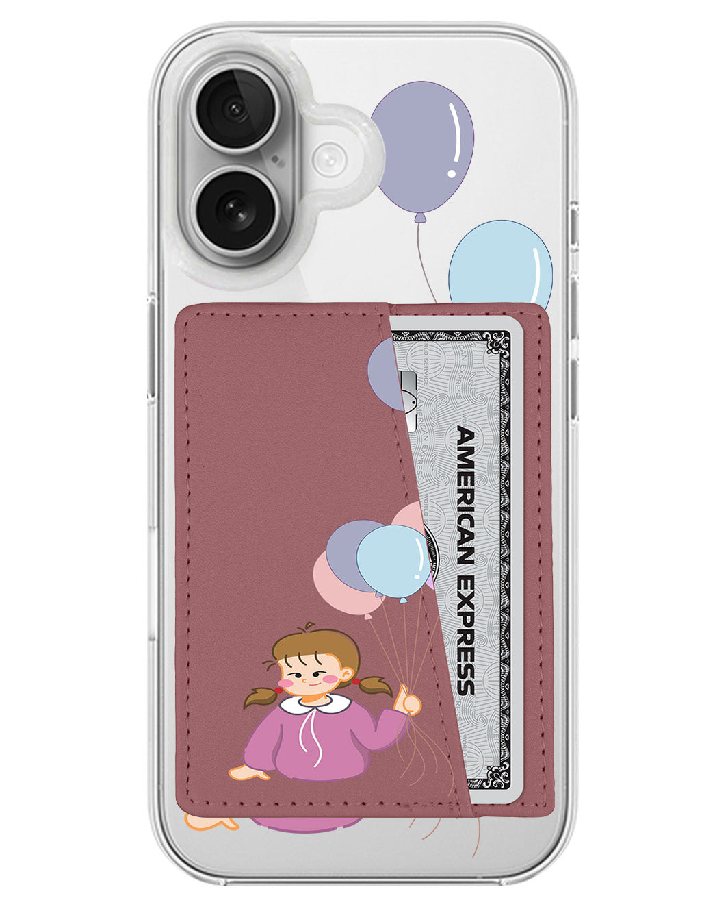 iPhone Leather Wallet Case - Lily