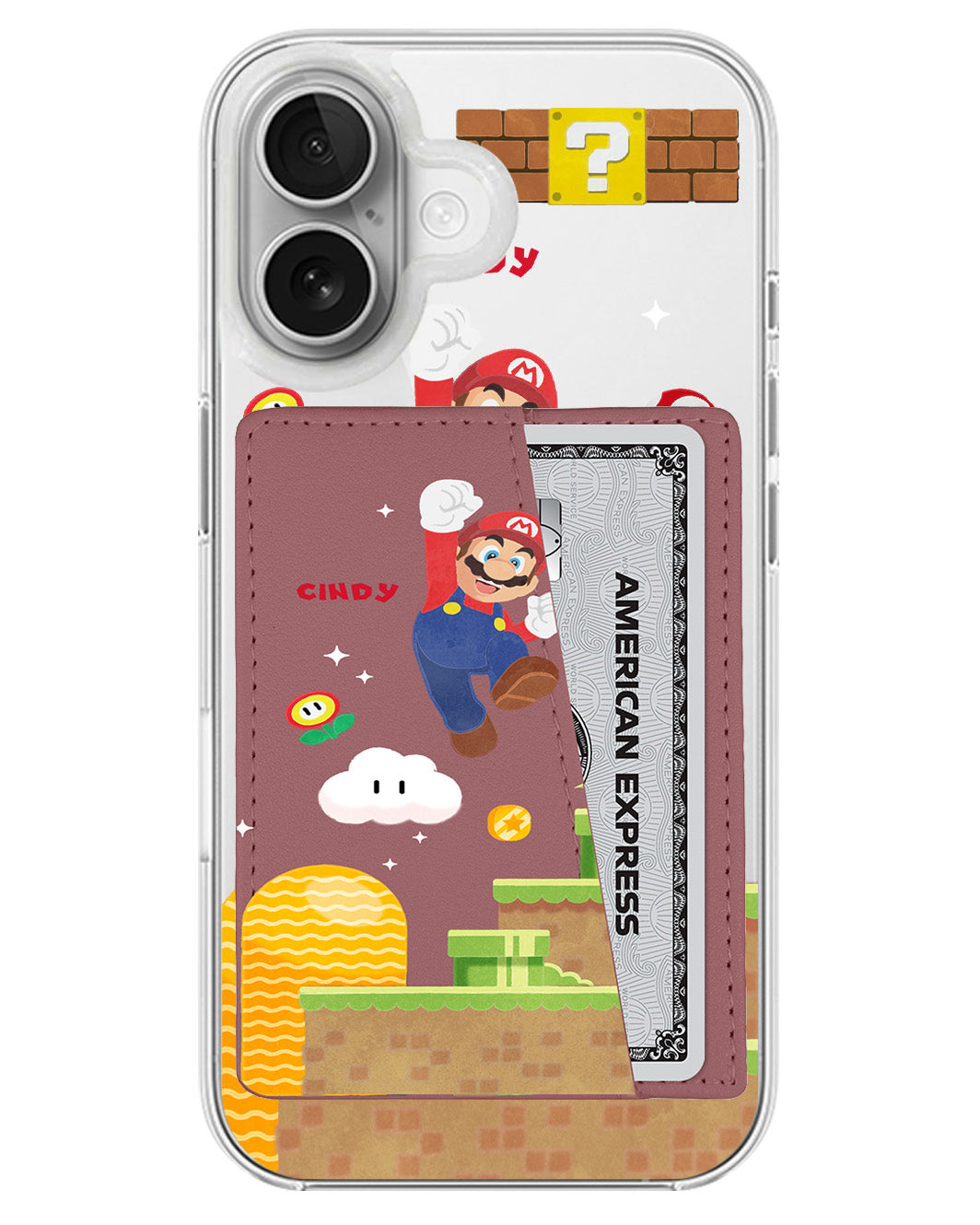 iPhone Leather Wallet Case - Its Me Mario