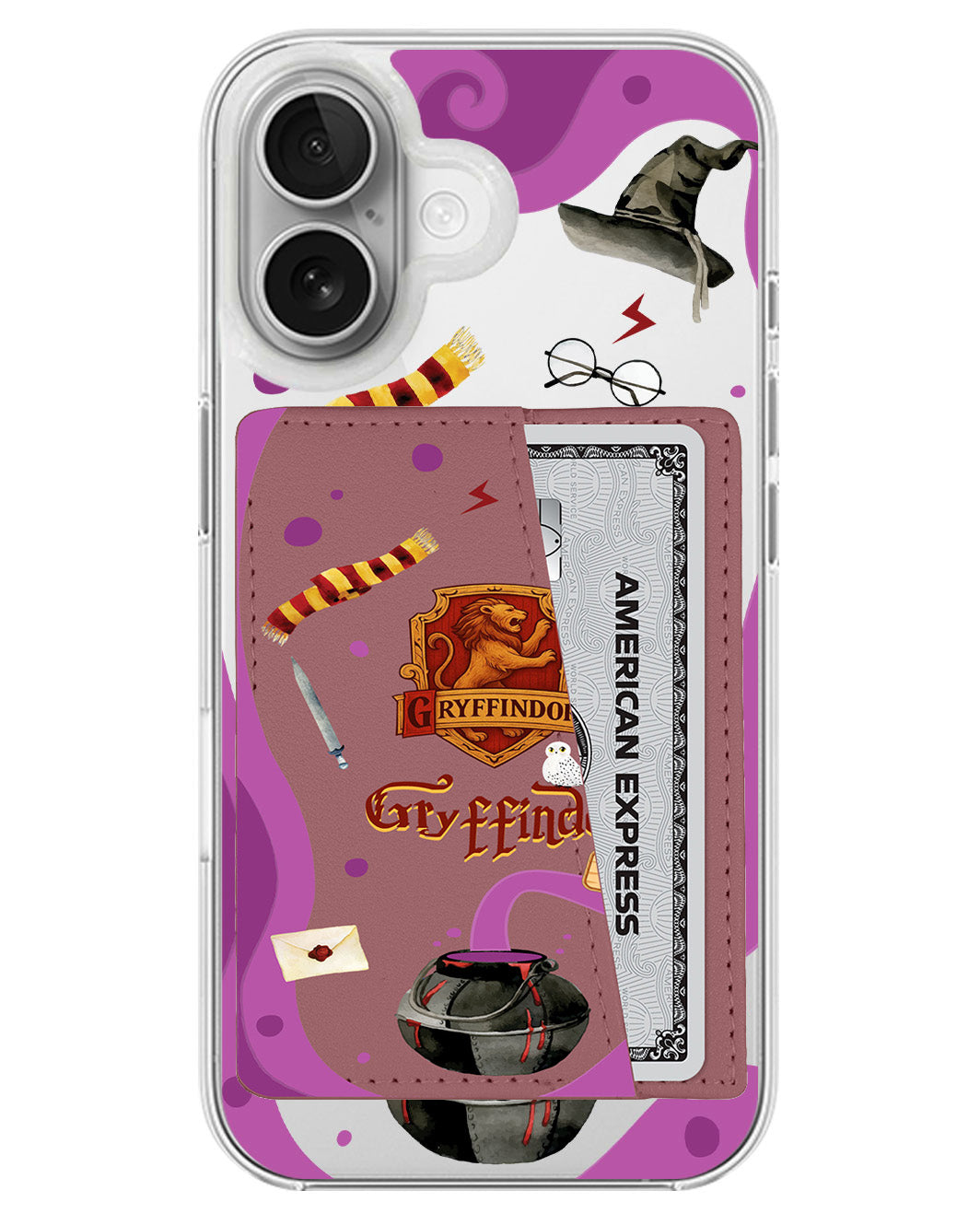 iPhone Leather Wallet Case - Gryffindor