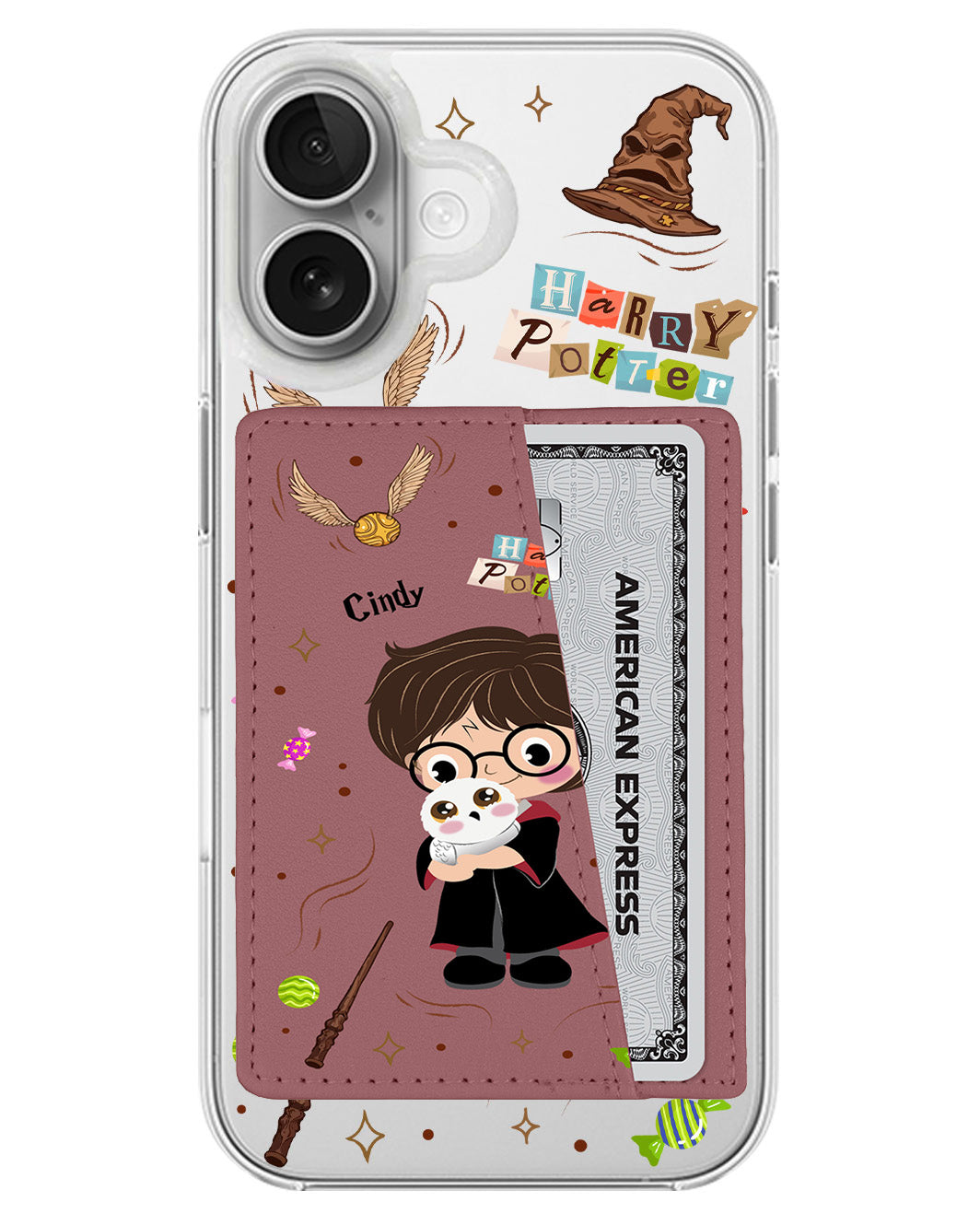 iPhone Leather Wallet Case - Harry & Hedwig