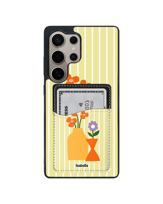 Android Phone Wallet Case - Tangerine bloom