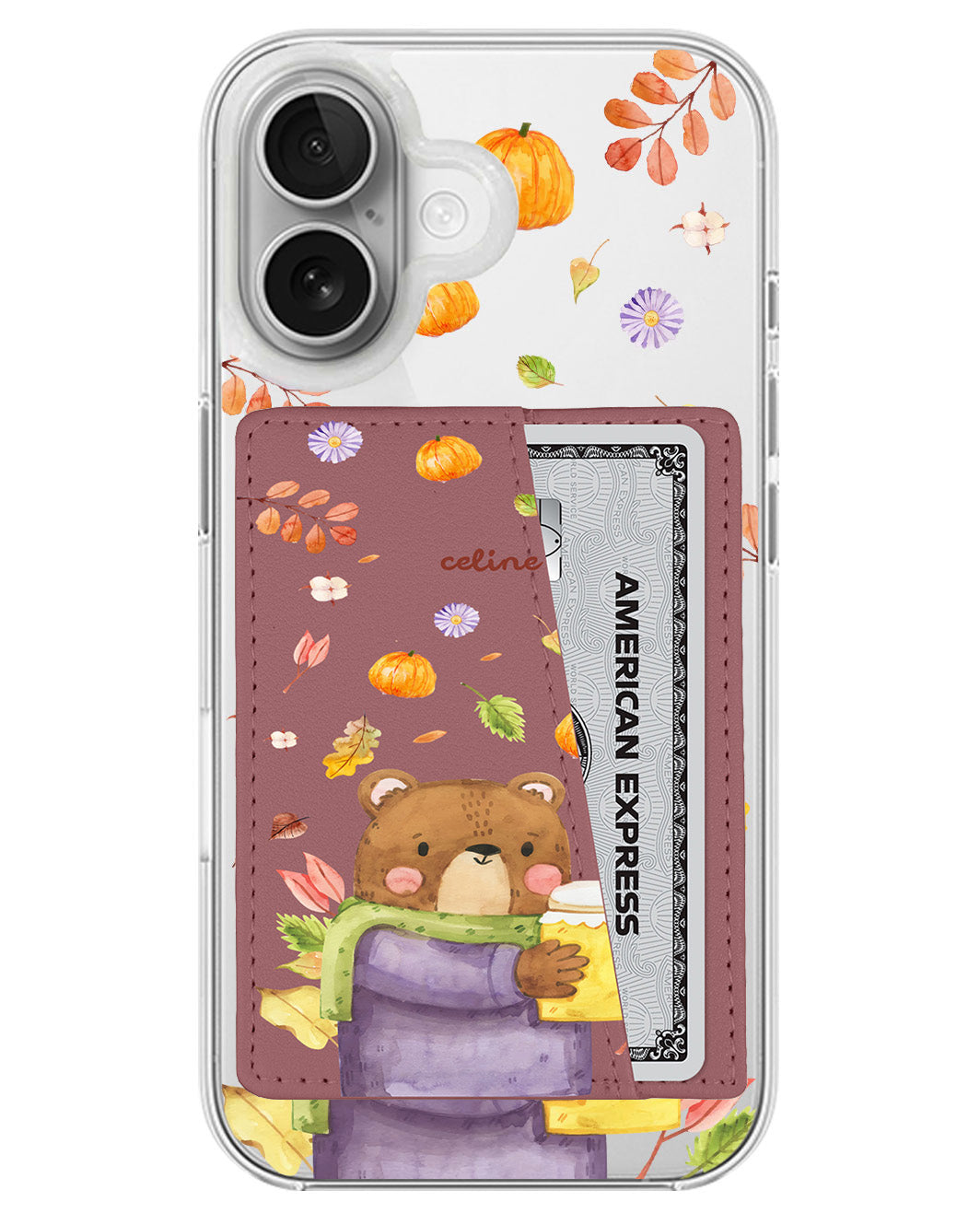 iPhone Leather Wallet Case - Honey In Autum