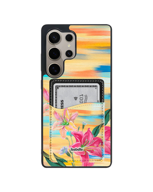 Android Phone Wallet Case - Sunset lily