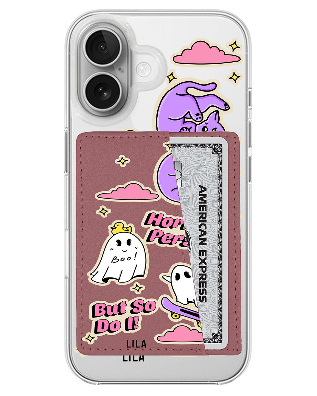 iPhone Leather Wallet Case - Adorably Haunted