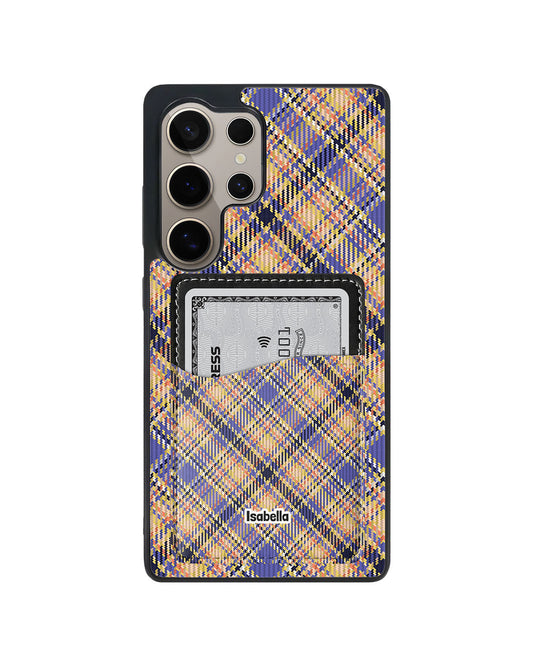 Android Phone Wallet Case - Golden plaid