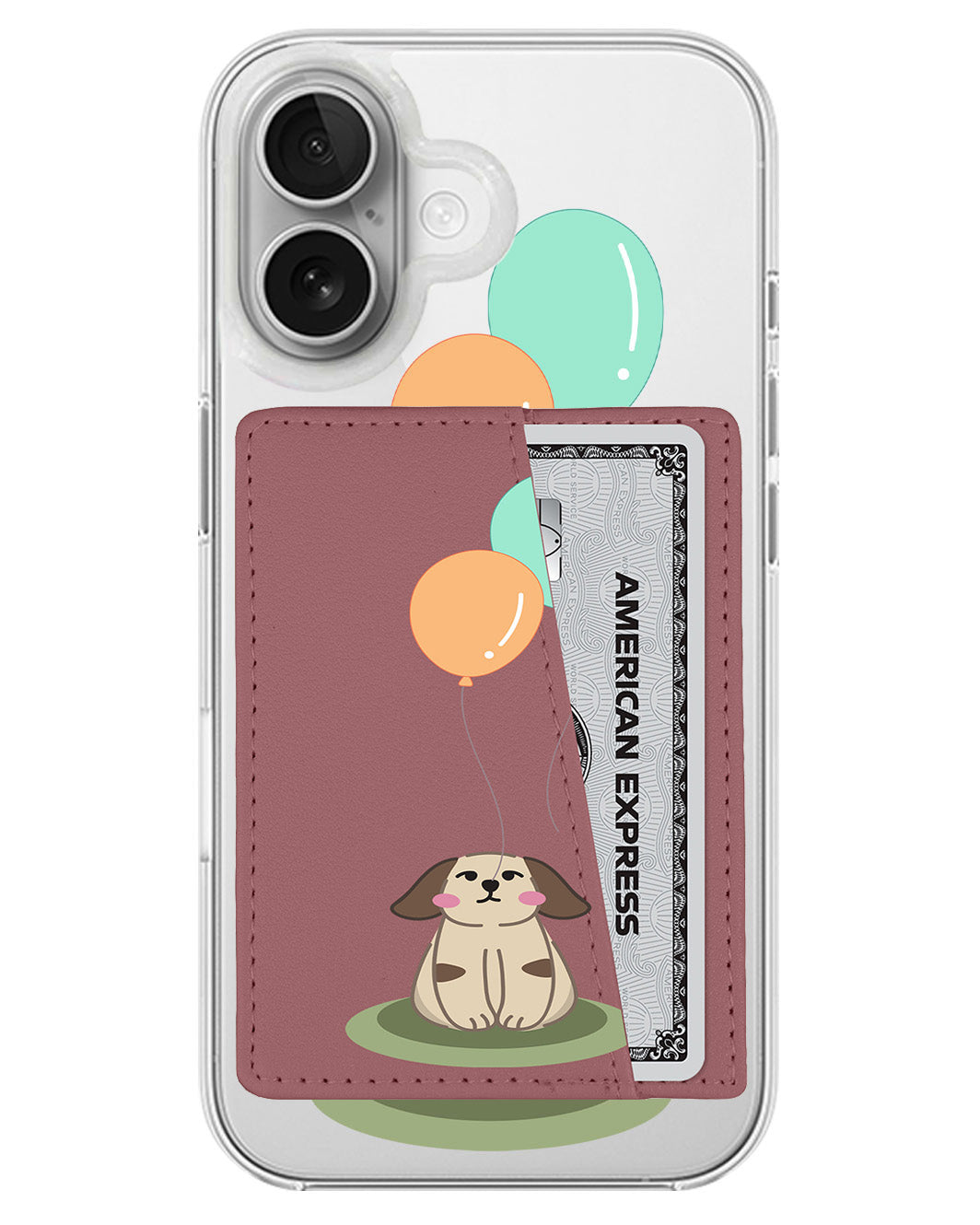 iPhone Leather Wallet Case - Puppy