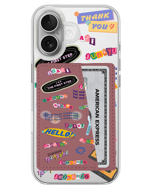 iPhone Leather Wallet Case - Treasure 1