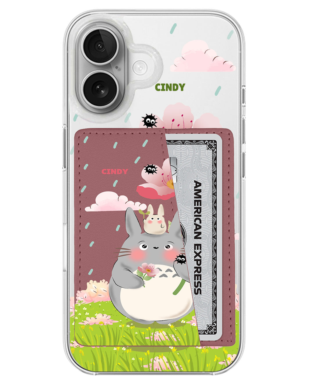 iPhone Leather Wallet Case - Totoro 2