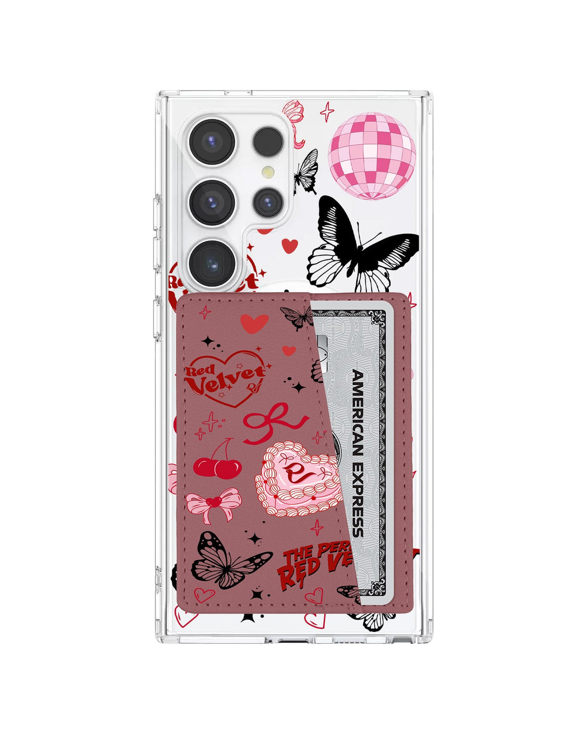 Android Leather Wallet Case - Red Velvet 2