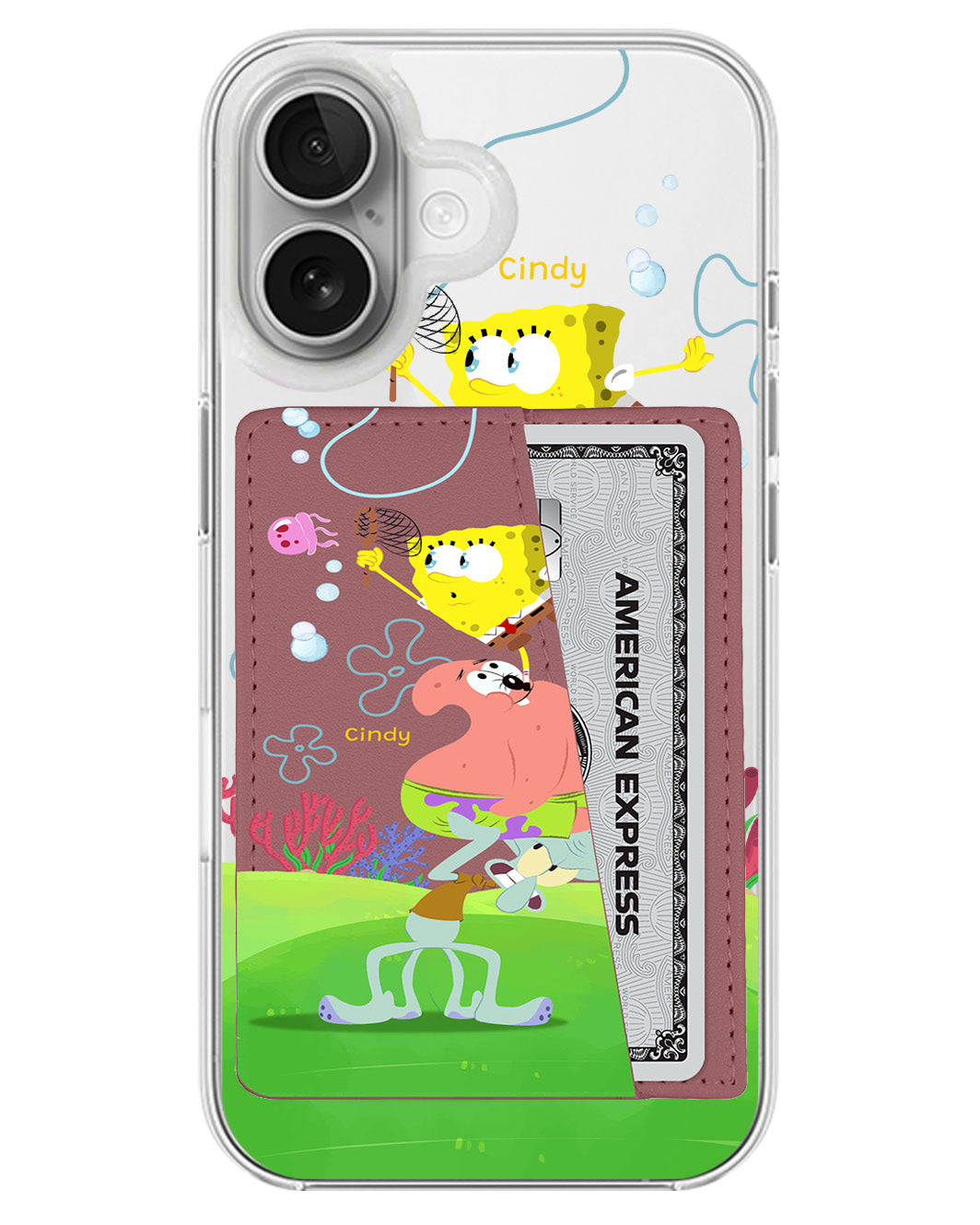 iPhone Leather Wallet Case - Spongebob 1