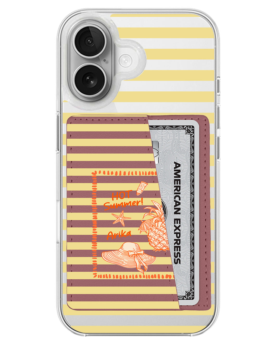 iPhone Leather Wallet Case - Tropical Glow