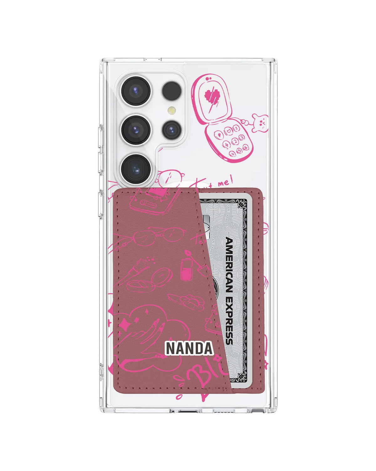 Android Leather Wallet Case - Girly Notes