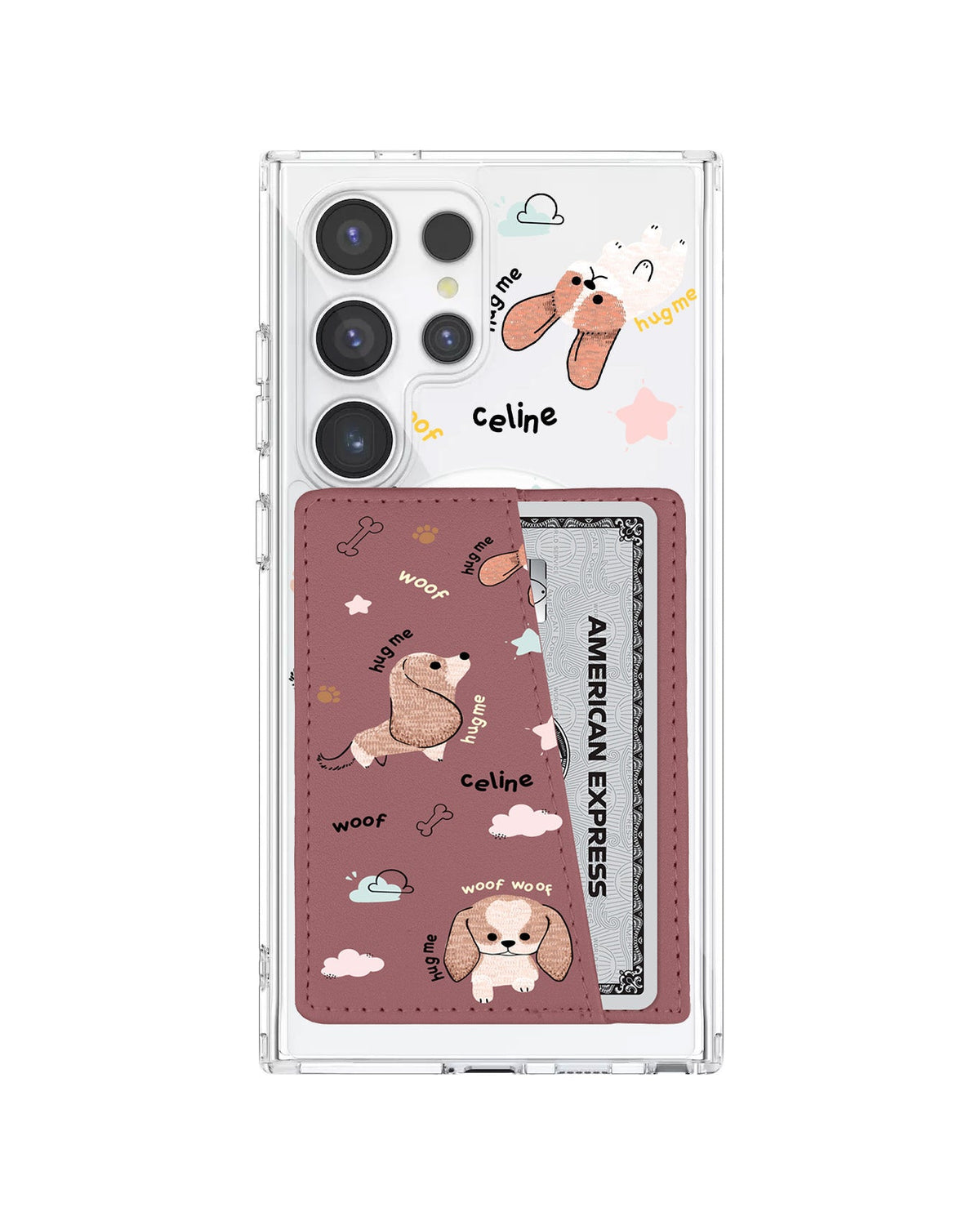 Android Leather Wallet Case - Woof Woof
