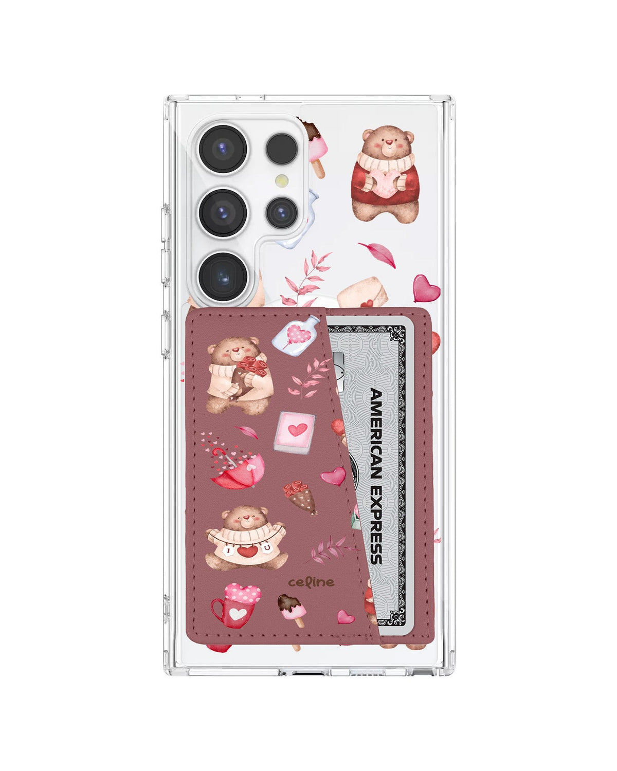 Android Leather Wallet Case - Valentine With My Bear