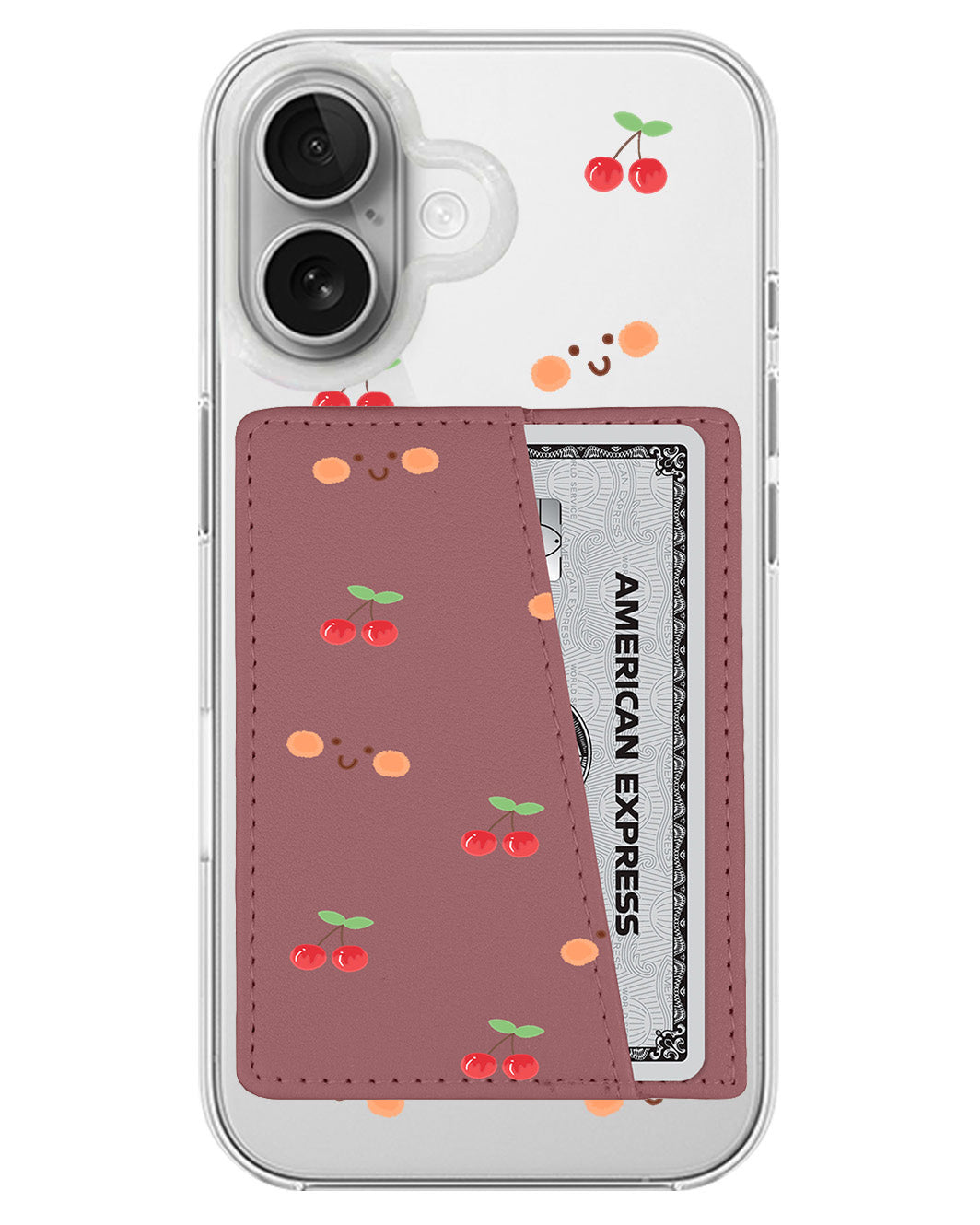 iPhone Leather Wallet Case - Cherry Up
