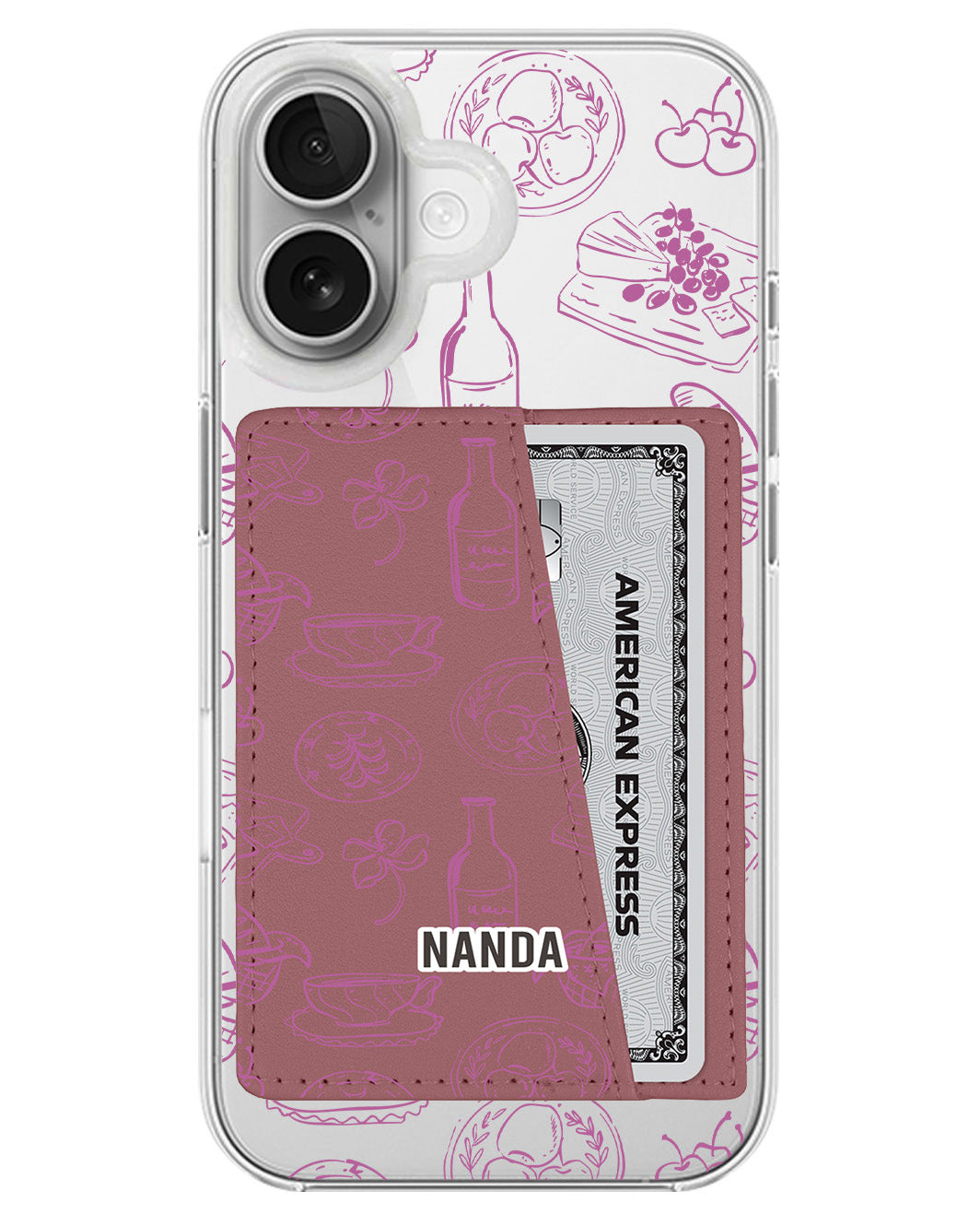 iPhone Leather Wallet Case - Tea & Treats