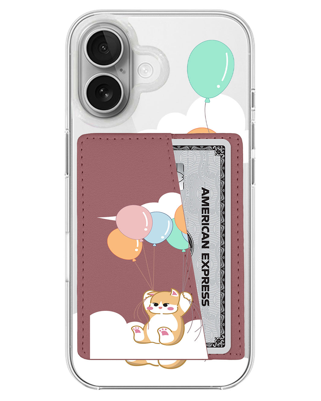 iPhone Leather Wallet Case - Kitten