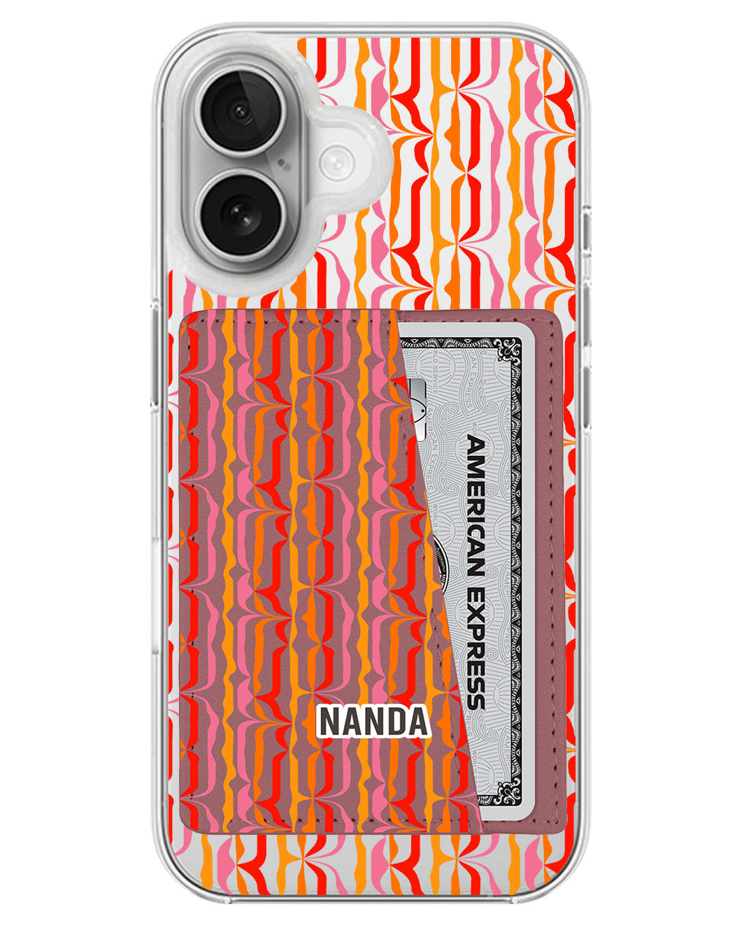 iPhone Leather Wallet Case - Sunset Groove