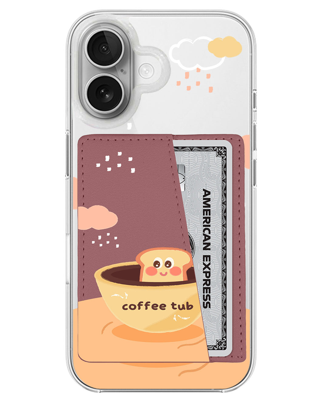 iPhone Leather Wallet Case - Coffee Date