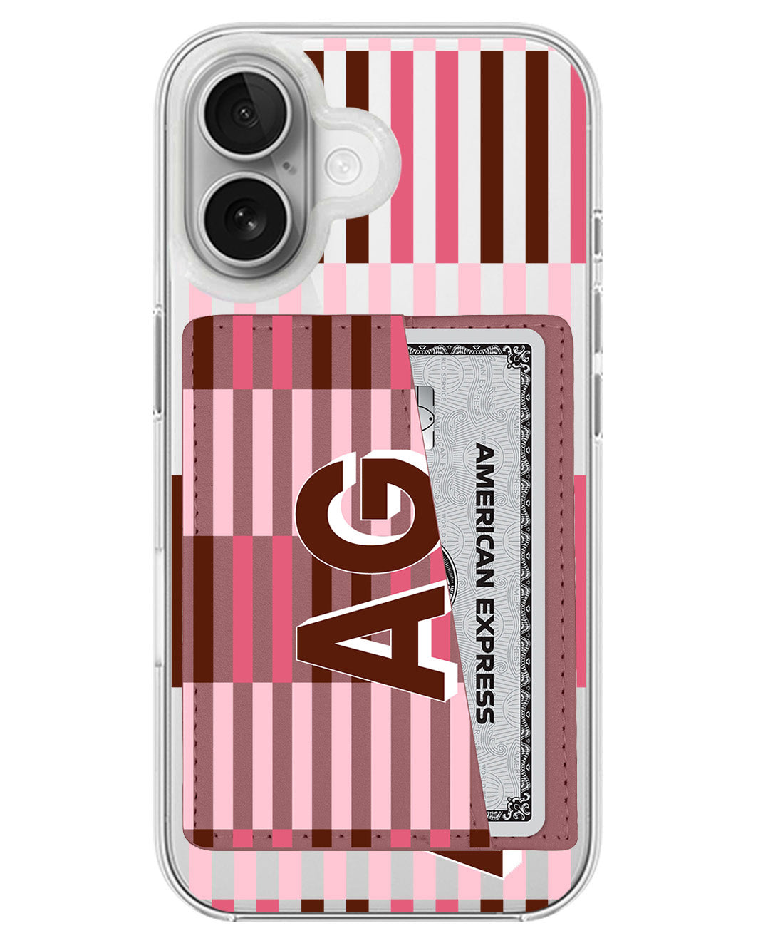iPhone Leather Wallet Case - Strawberry Mocha