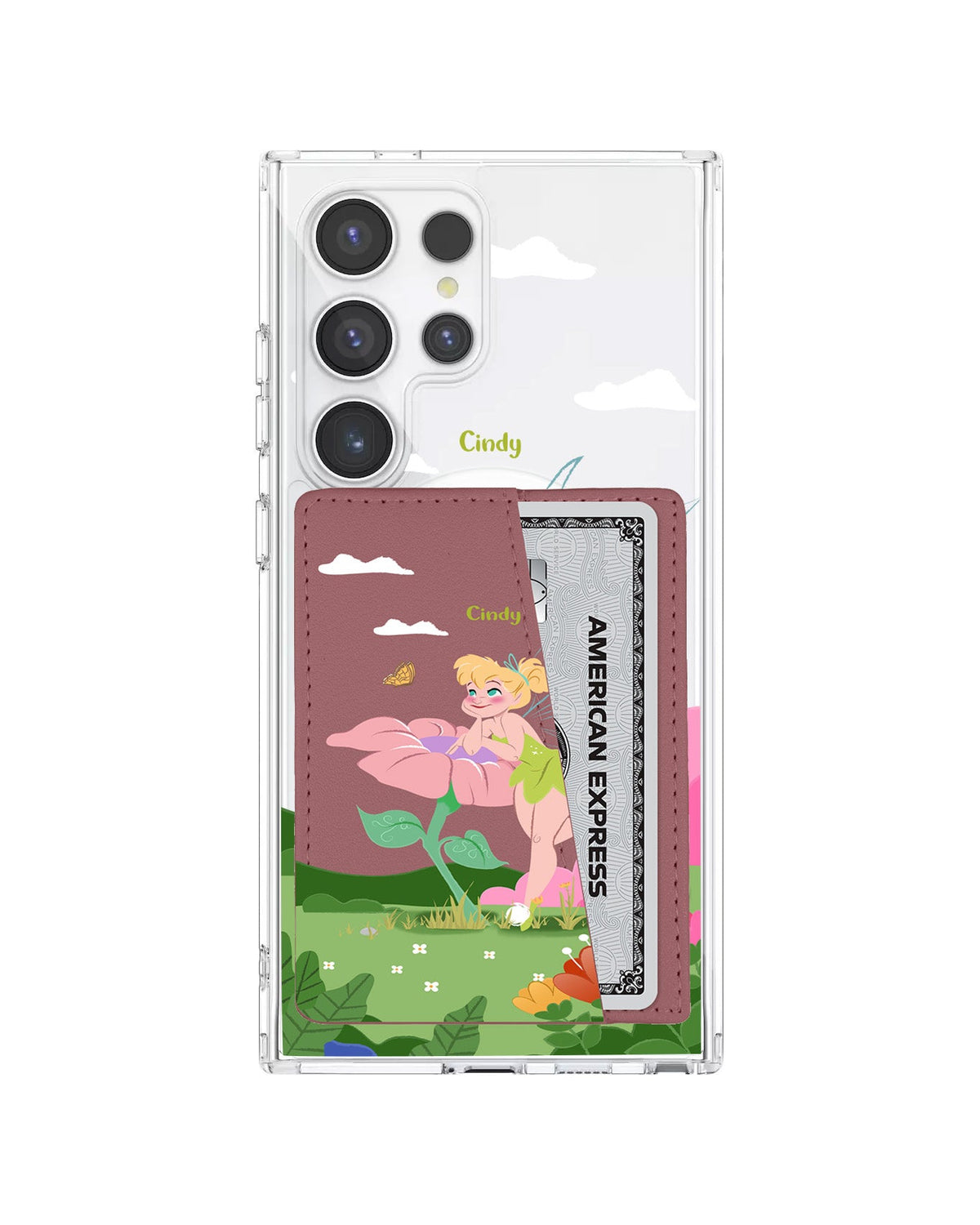 Android Leather Wallet Case - Tink Flower
