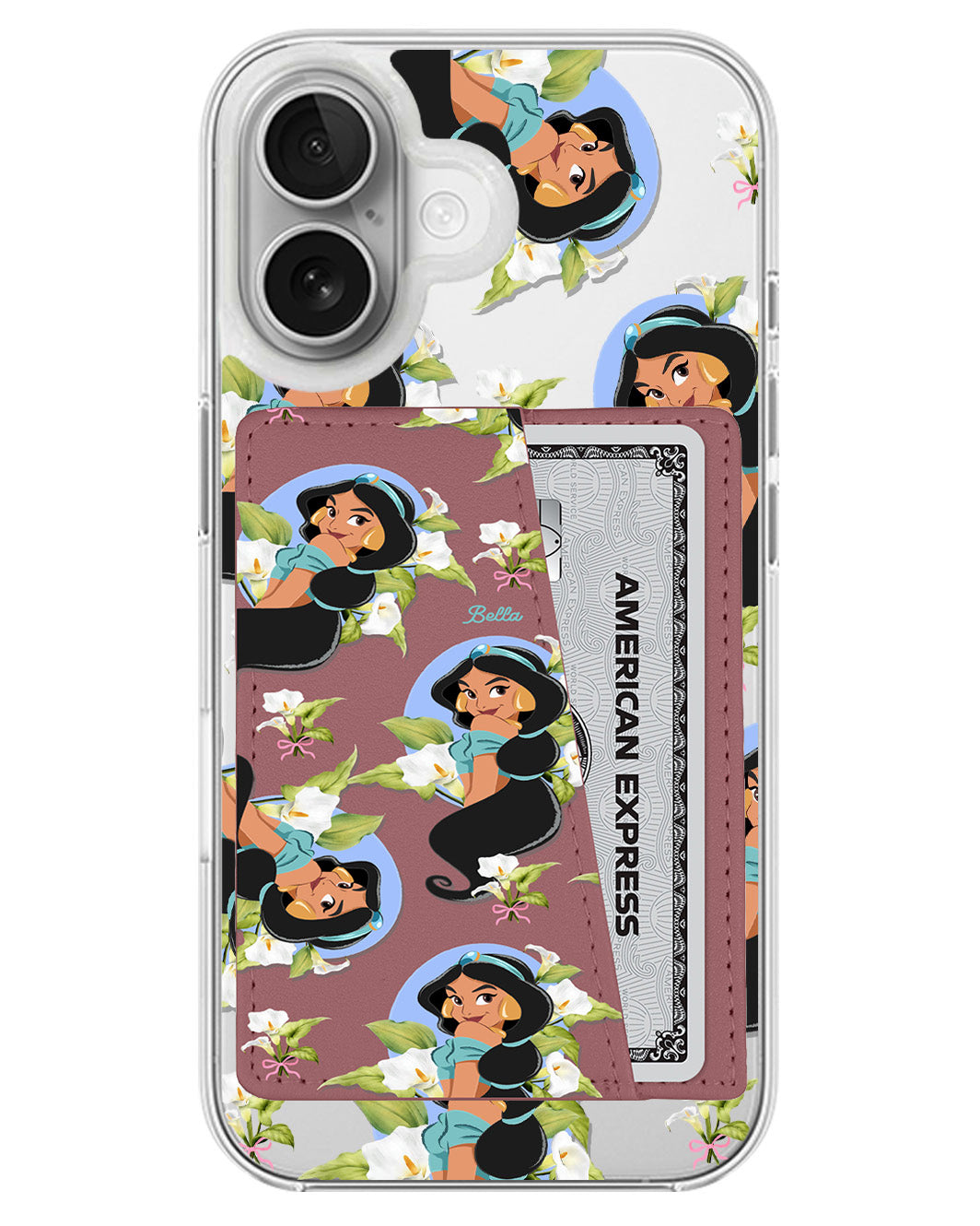 iPhone Leather Wallet Case - Jasmin