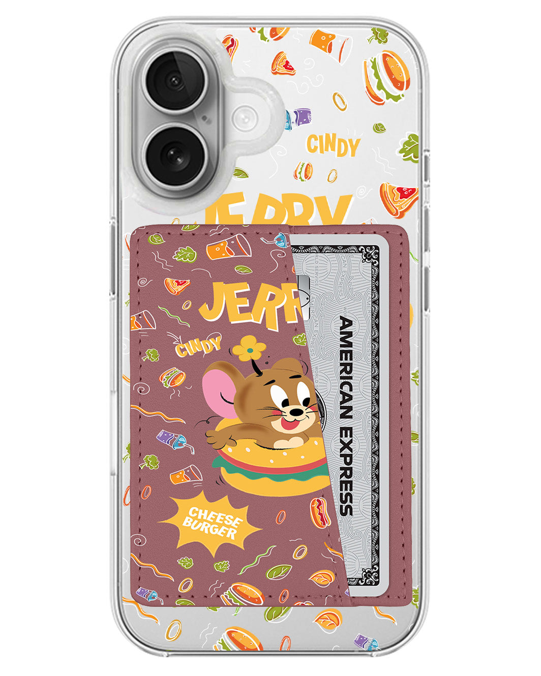 iPhone Leather Wallet Case - Jerry The Mouse