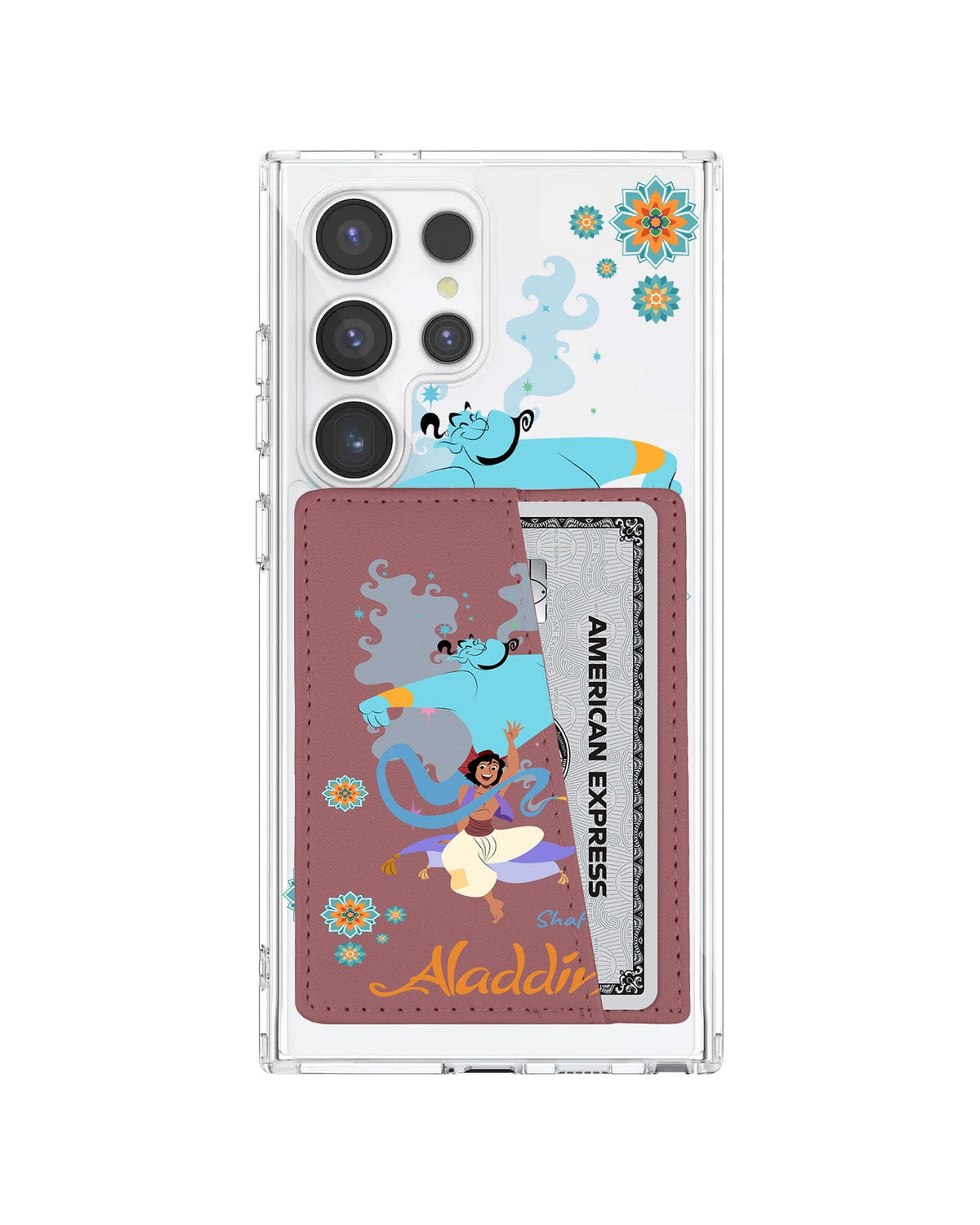 Android Leather Wallet Case - Aladdin And Genie