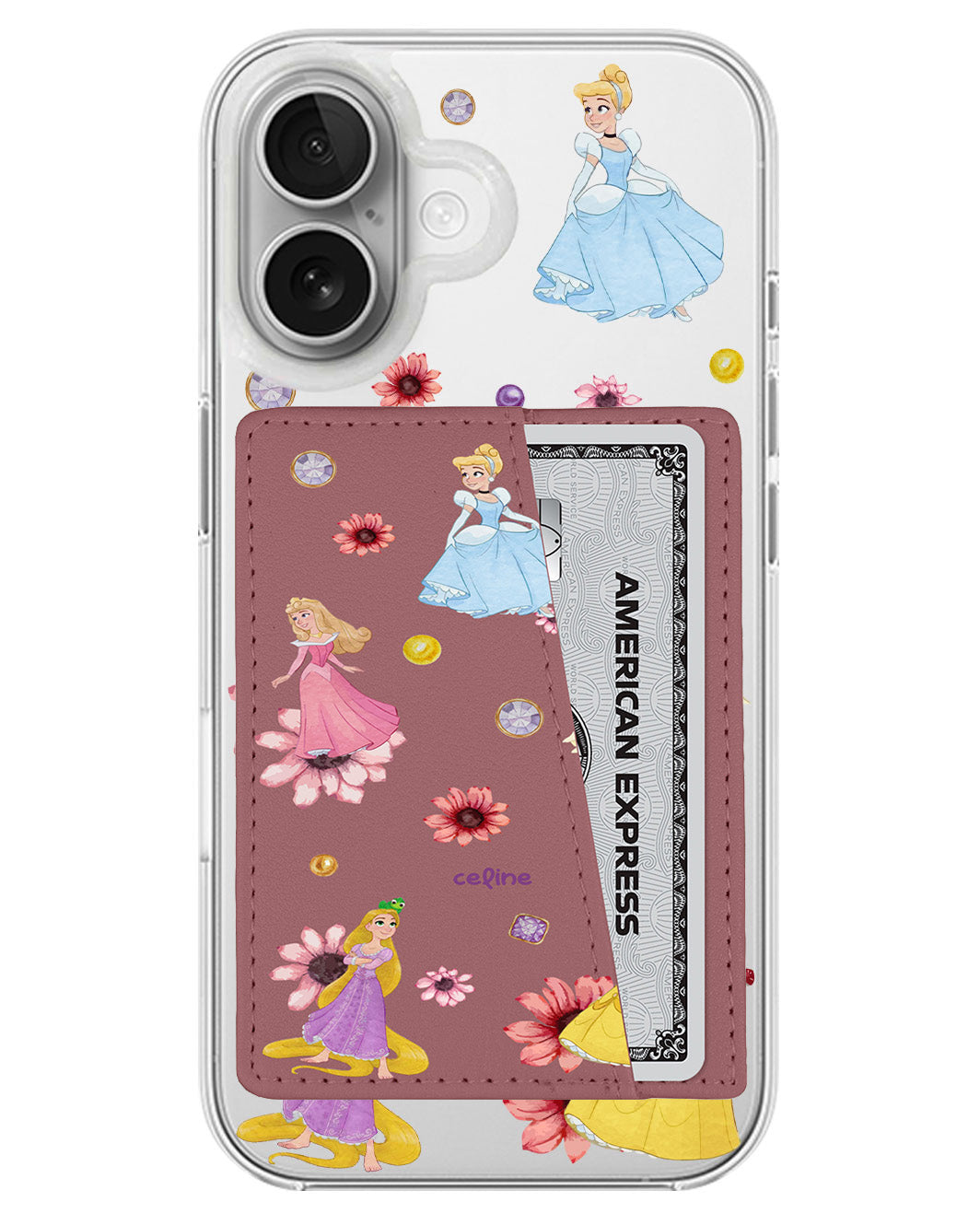 iPhone Leather Wallet Case - Disney Princess