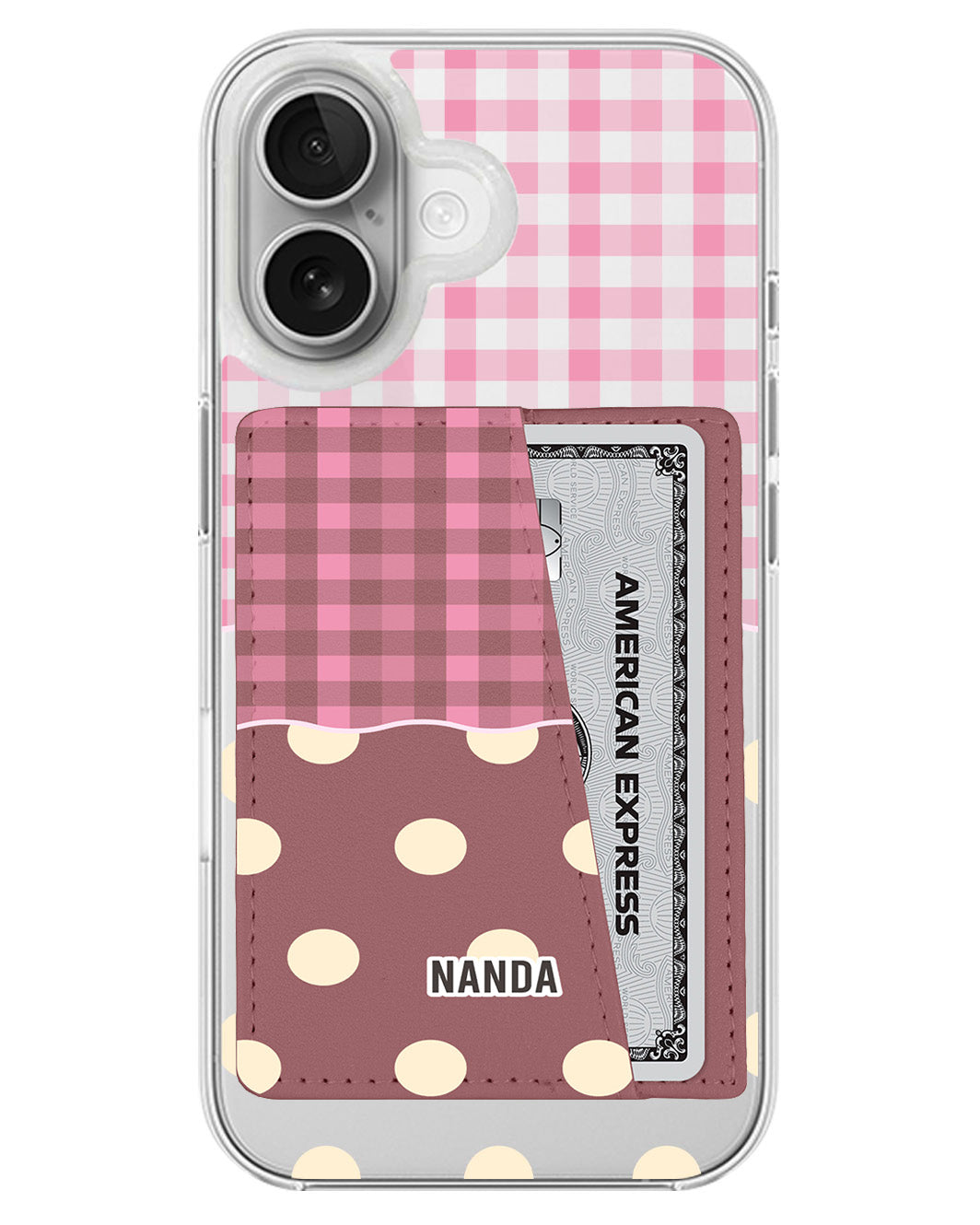 iPhone Leather Wallet Case - Pink Picnic Day